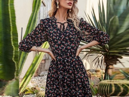 Aachoae Women Floral Print Holiday Chiffon Dresses 2021 Online Hot Sale