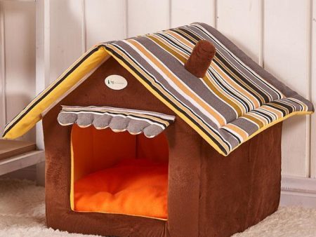 New Fashion Striped Removable Cover Mat Dog House For Sale