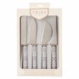 Set of 4 Tiles Cheese Knives For Sale