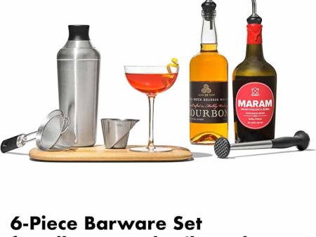 OXO Steel 6 Piece Barware Set Supply