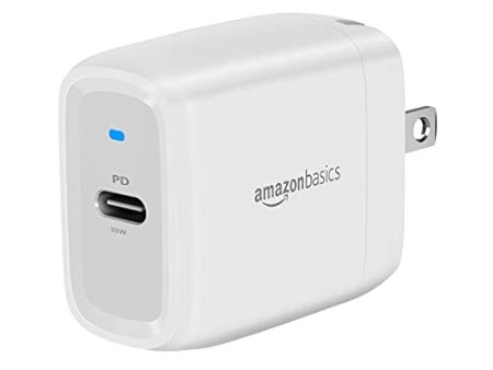 Amazon Basics 30W One-Port GaN USB-C Wall Charger with Power Delivery PD for Tablets & Phones Sale