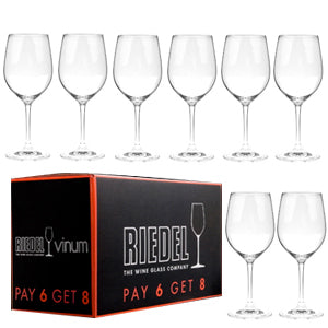 Riedel Pay 6 Get 8 Vinum Chablis & Chardonnay Wine Glasses on Sale