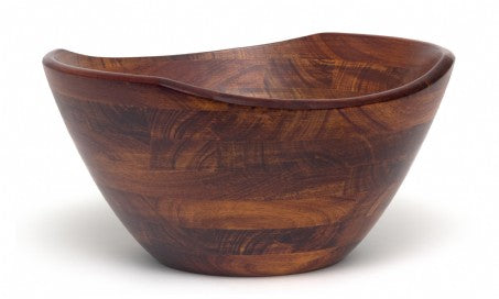 Lipper International Cherry Finish Wavy Rim Bowl Online now