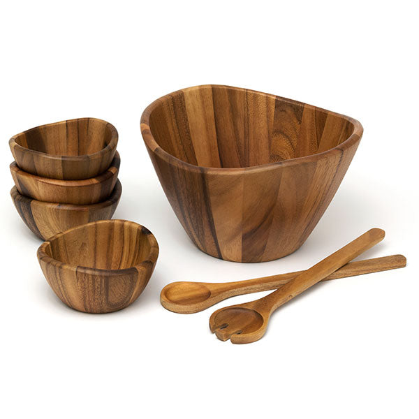 Lipper International Acacia 7 Salad Set Sale